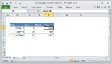 Excel formula: Get year from date